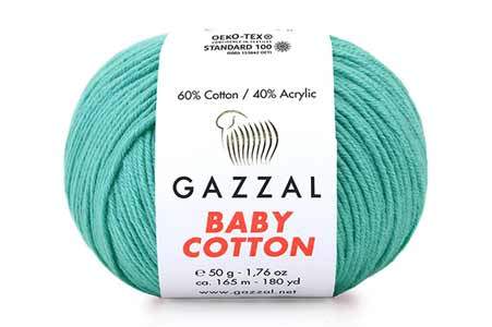 Gazzal Baby Cotton бирюзовый (3426)+