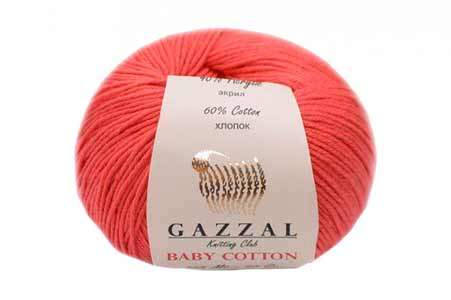 Gazzal Baby Cotton коралловый (3418)+
