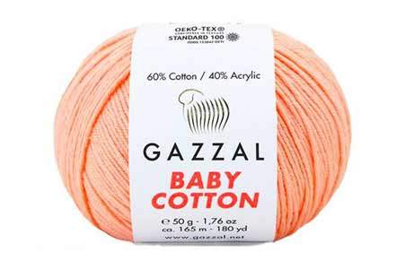 Gazzal Baby Cotton персиковый (3412)+