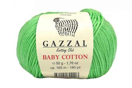Gazzal Baby Cotton зеленое яблоко (3466)+